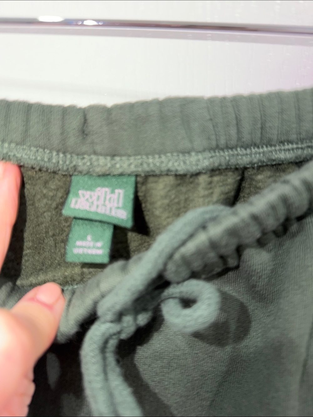 Wild Fable wide leg Relaxed Drawstring Sweatpants - Dark Green size medium - Picture 4 of 5